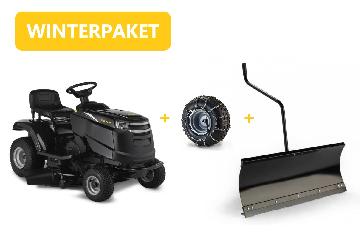 Rasentraktor ALPINA AT3 98 A  mit Winterpaket (inkl. Schneeschild und -ketten)