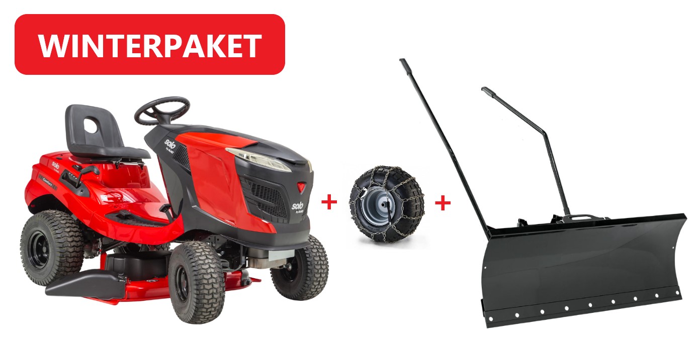 Rasentraktor solo by AL-KO T18-111.4 HDS-A V2 Comfort inkl. Winterpaket (inkl. Schneeschild und Anbaurahmen und Schneeketten)