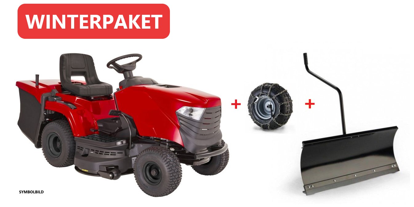 Rasentraktor Stiga MPS 98 H mit Winterpaket (inkl. Schneeschild und -ketten)