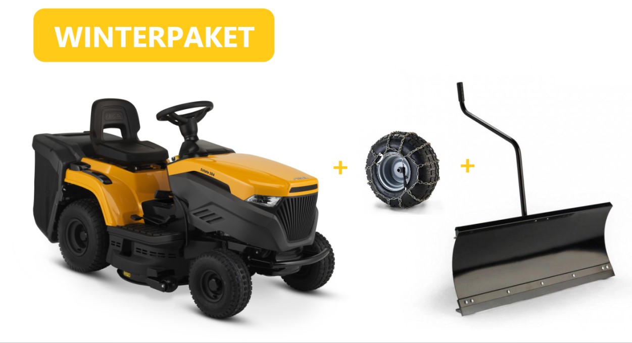 Rasentraktor STIGA Estate 384 SE mit Winterpaket (inkl. Schneeschild + -ketten)
